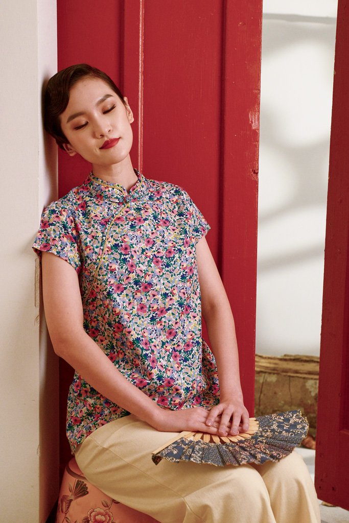 The Good Times Women Cheongsam Top - Spring Floral