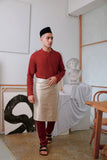 The Seniman Men Baju Melayu Top - Maroon