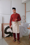 The Seniman Men Baju Melayu Top - Maroon