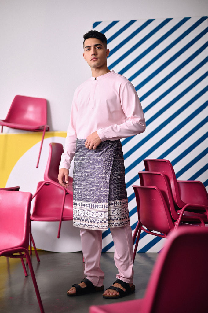 The Dulu Kita Men Baju Melayu - Pink