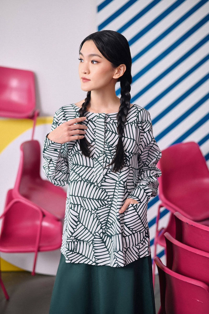 The Dulu Kita Women Placket Blouse - Mimosa