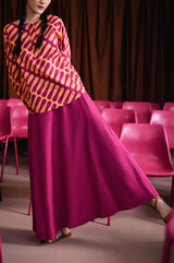 The Dulu Kita Women Flare Skirt - Fuchsia