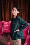 The Dulu Kita Women Placket Blouse - Emerald Green