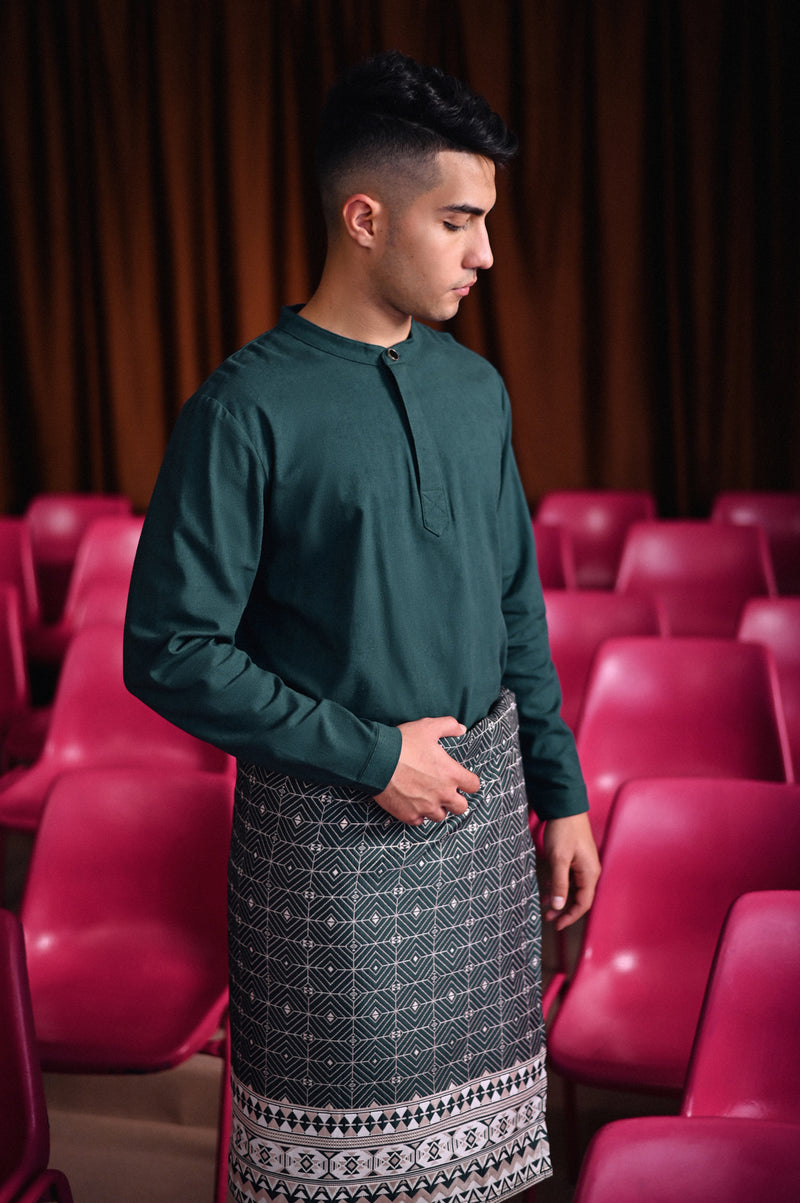 baju melayu set hijau dewasa 
