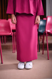 The Dulu Kita Fan Pleats Skirt - Fuchsia