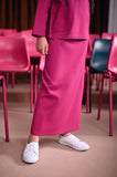 The Dulu Kita Fan Pleats Skirt - Fuchsia