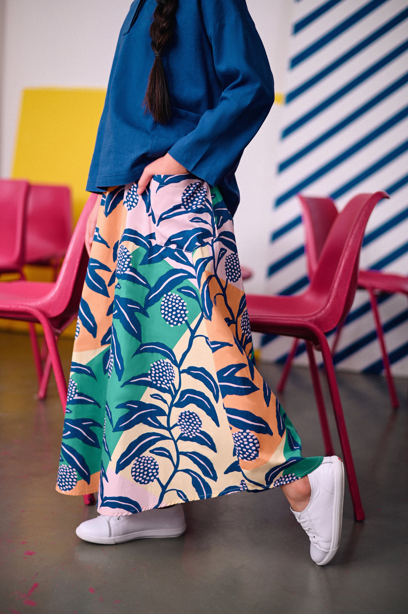 The Dulu Kita Flare Skirt - Dandelions