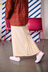 The Dulu Kita Fan Pleats Skirt - Cream
