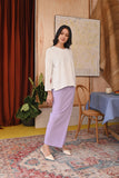 The Tanah Women Folded Skirt - Lavender Stripe