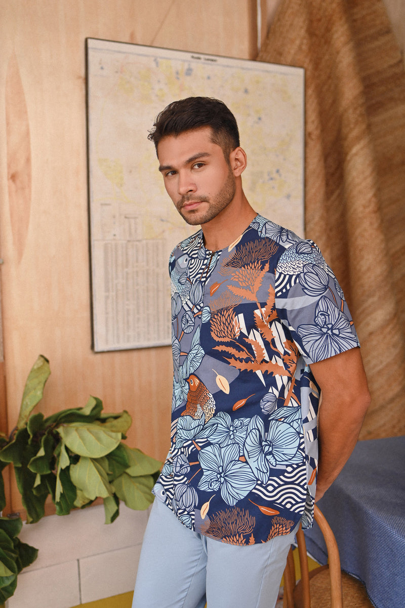 The Tanah Men Short Sleeve Kurta - Kelabit