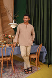 The Tanah Men Kurta - Vanilla Stripe