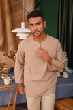 The Tanah Men Kurta - Vanilla Stripe