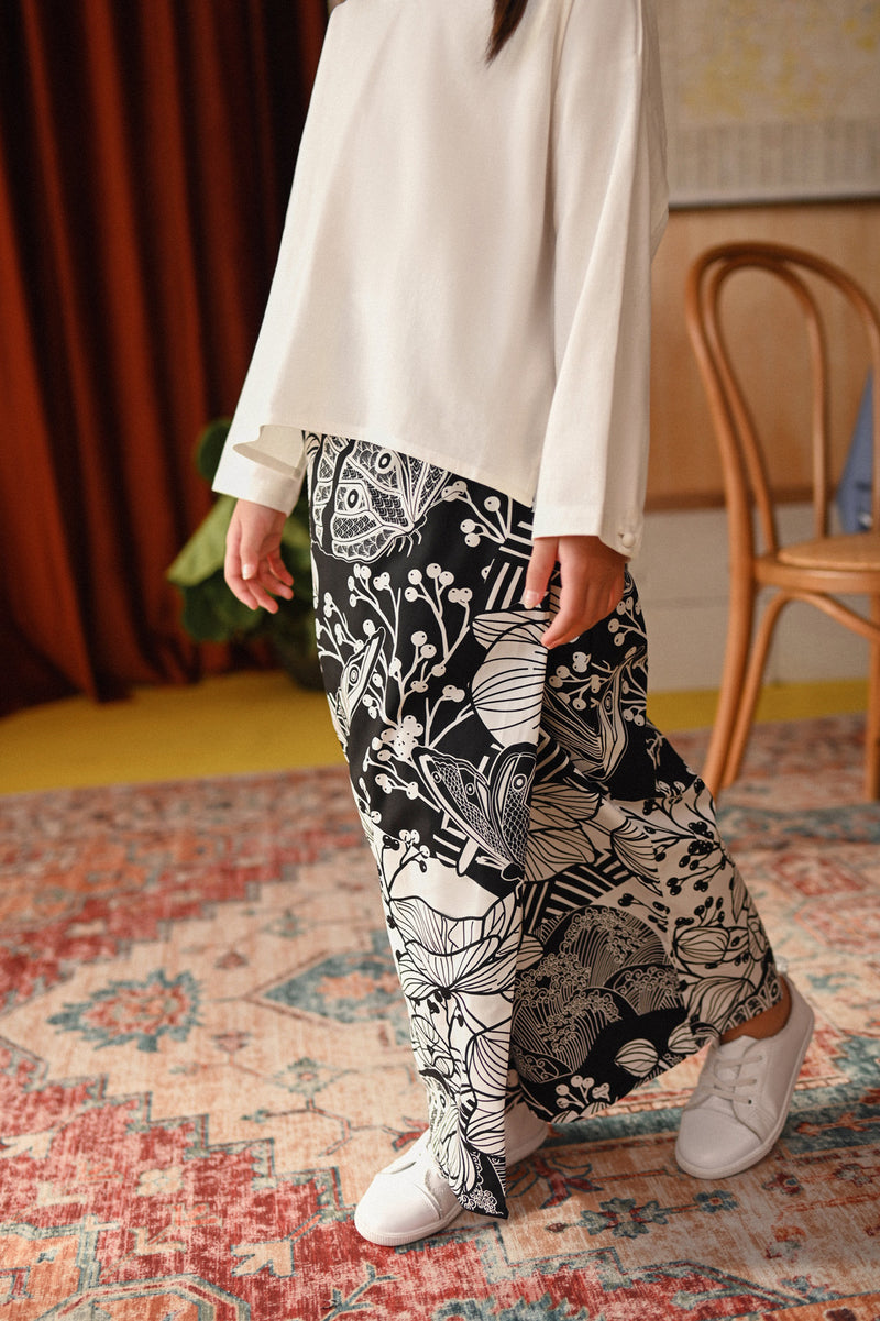 printed folded skirt