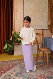The Tanah Folded Skirt - Lavender Stripe