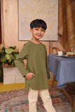 The Tanah Kurta - Olive Stripe