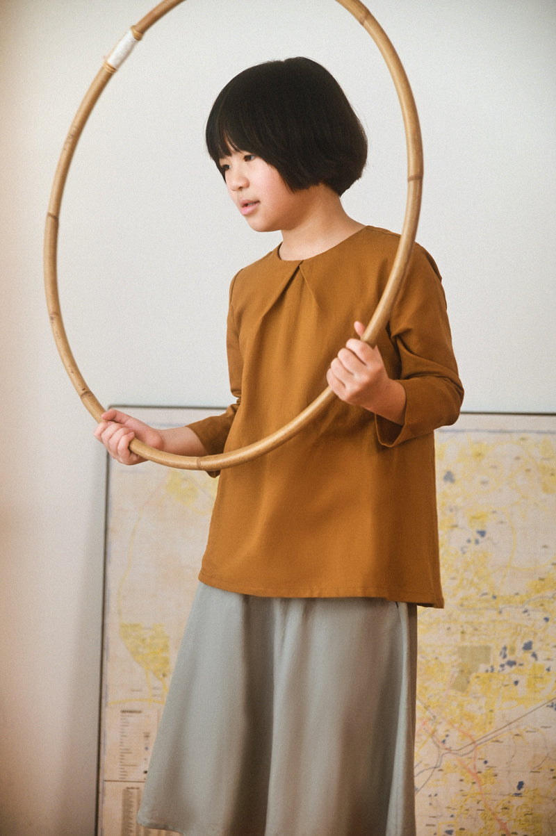 The Champions Pleat Blouse - Burnt Caramel