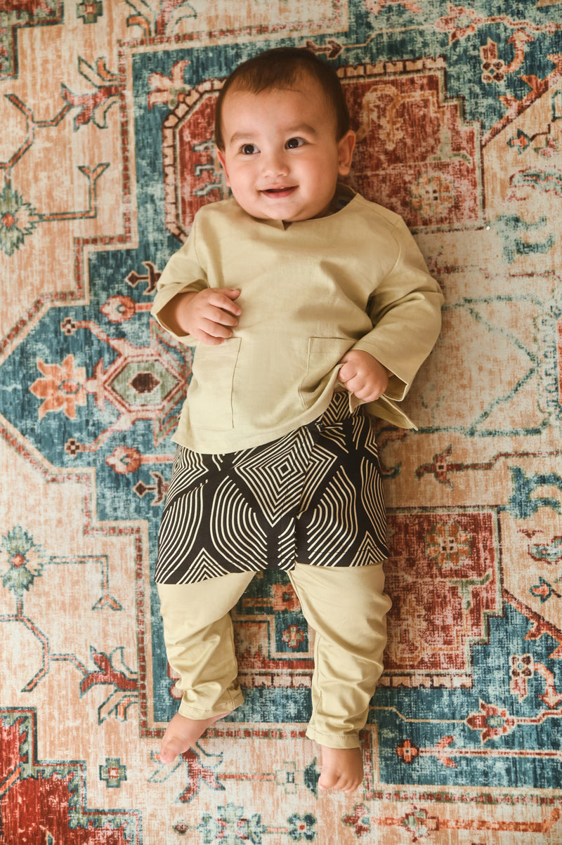 The Rasa Damai Babies Kurta - Khaki