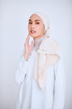 The Glow Women Scallop Shawl - Beige Jacquard