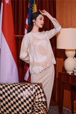 The Congkak Women Folded Skirt - Khaki