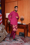 The Congkak Men Kurta - Fuchsia