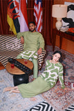 The Congkak Women Folded Skirt - Lawn Green