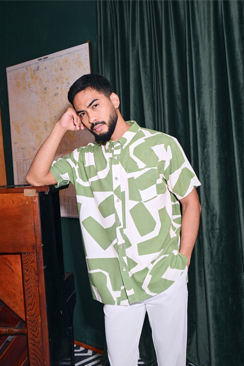 The Congkak Men Batik Shirt - Sprout