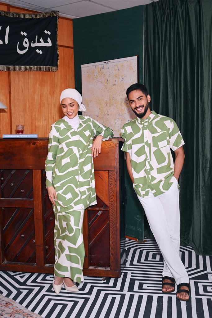 The Congkak Men Batik Shirt - Sprout