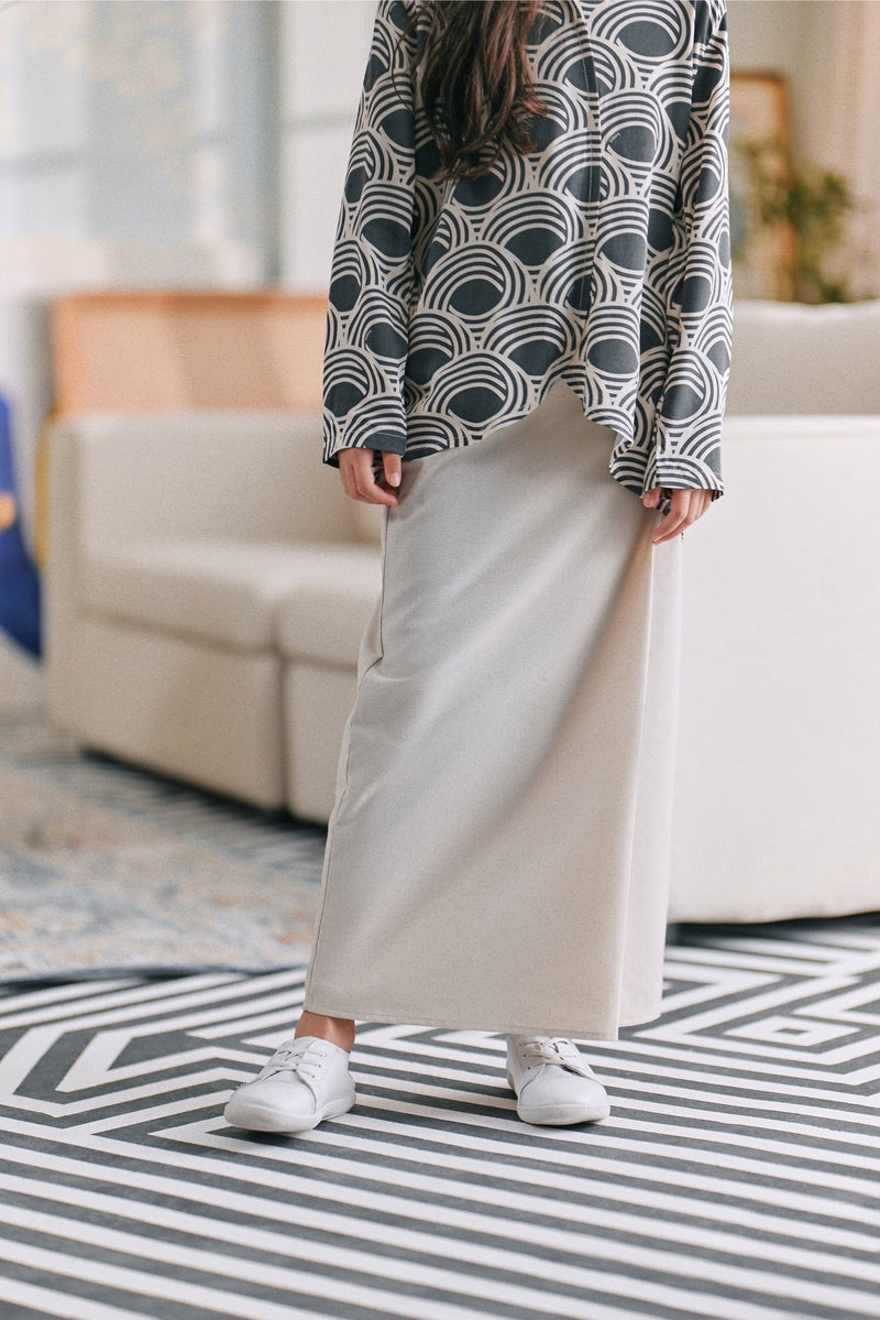 The Caya Bintang Folded Skirt - Champagne