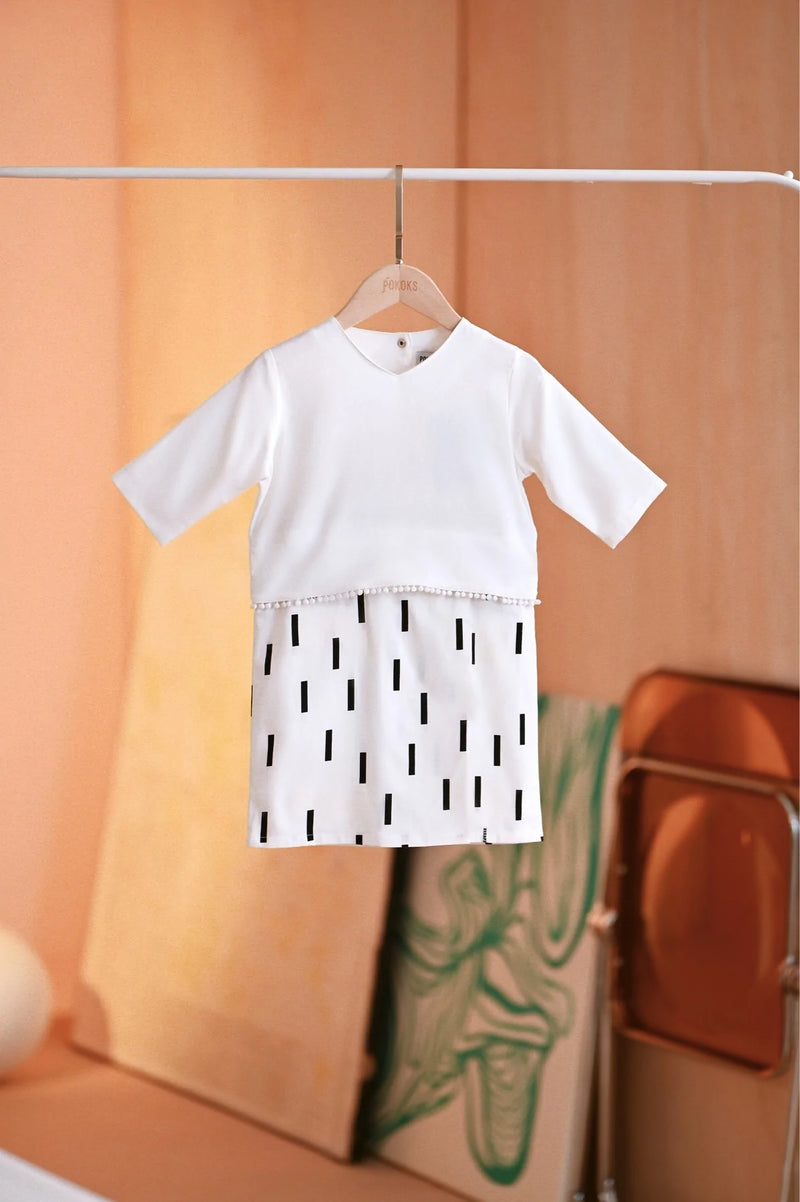 The Maraton Babies Kurung - White
