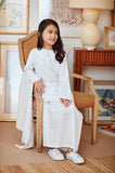 The Narik Folded Skirt - Premier White