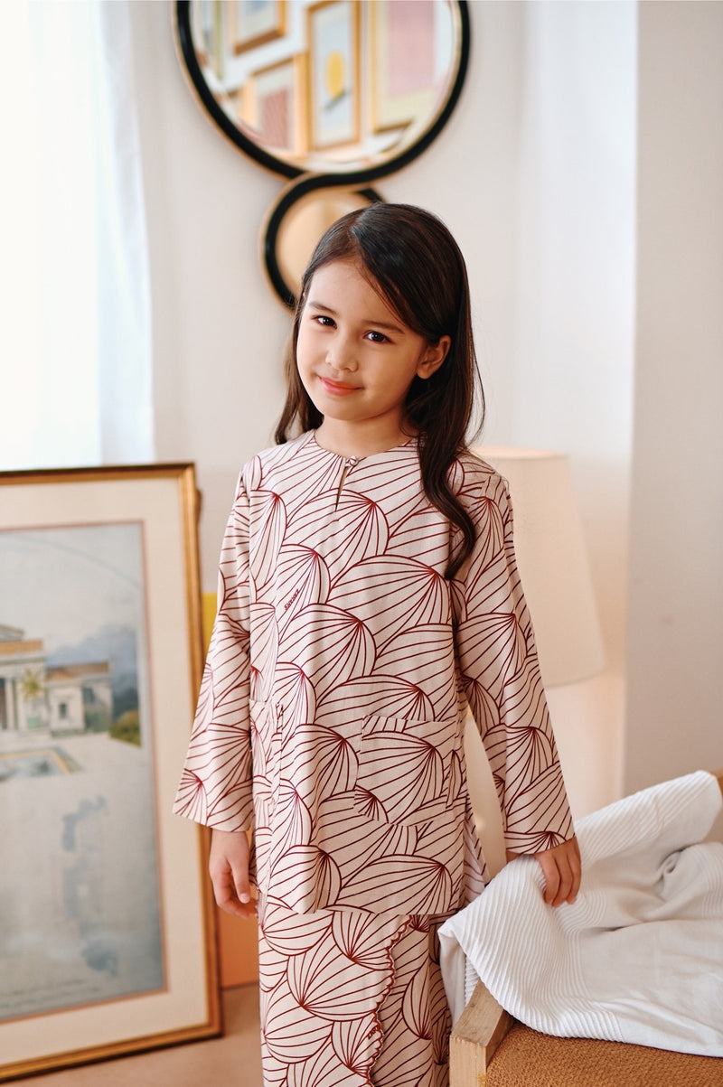 kurti poket bercorak budak perempuan 