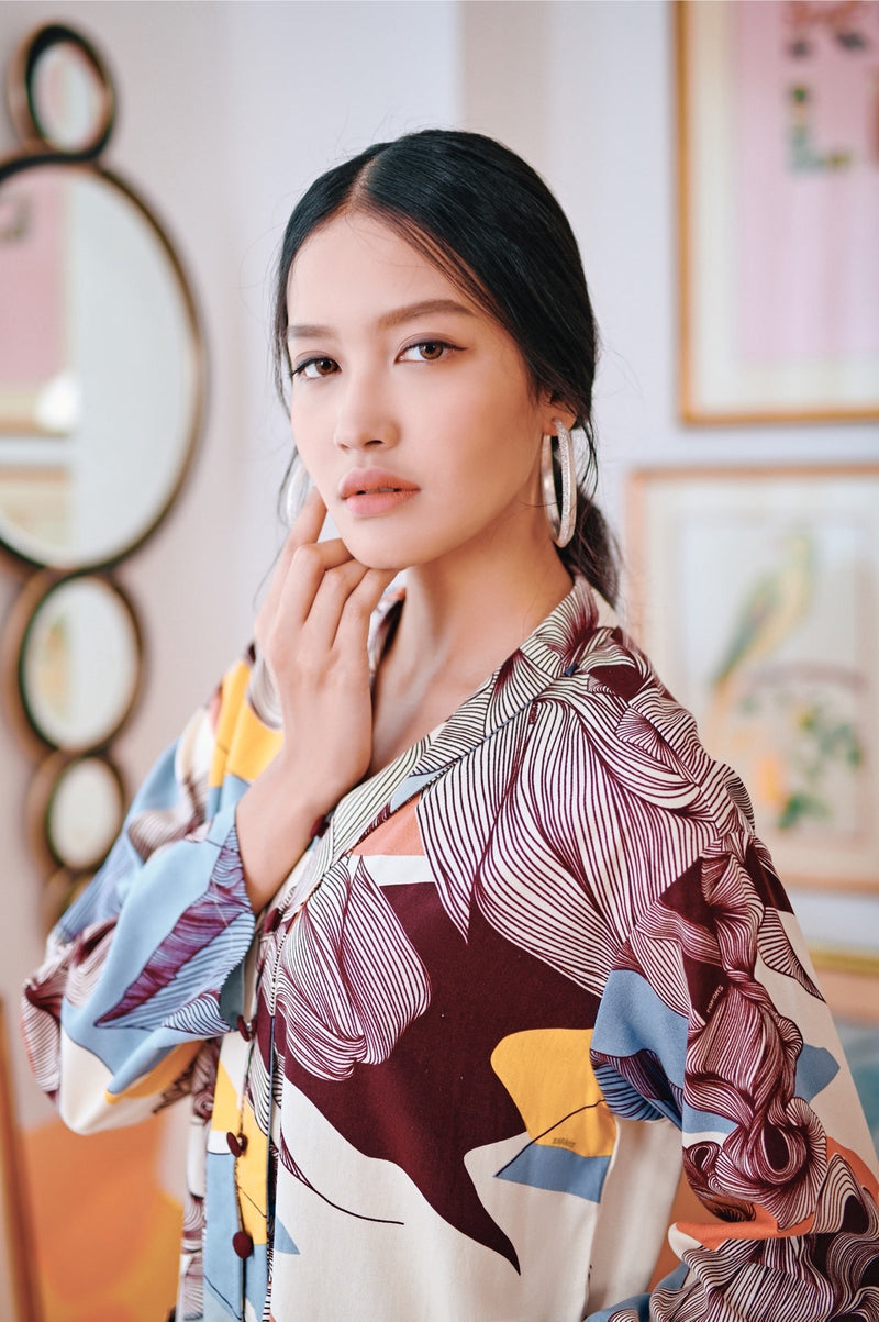 kebarung moden pocket bercorak perempuan 