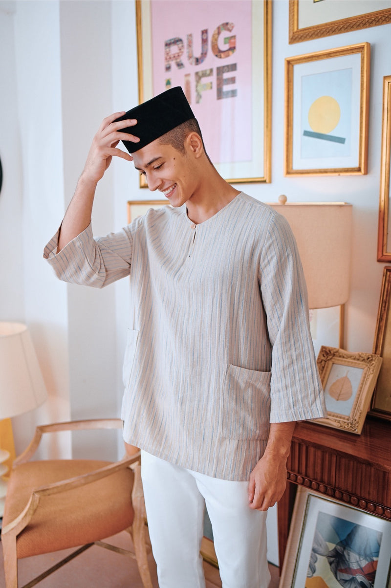 The Narik Men Pockets Kurta - Premier Beige