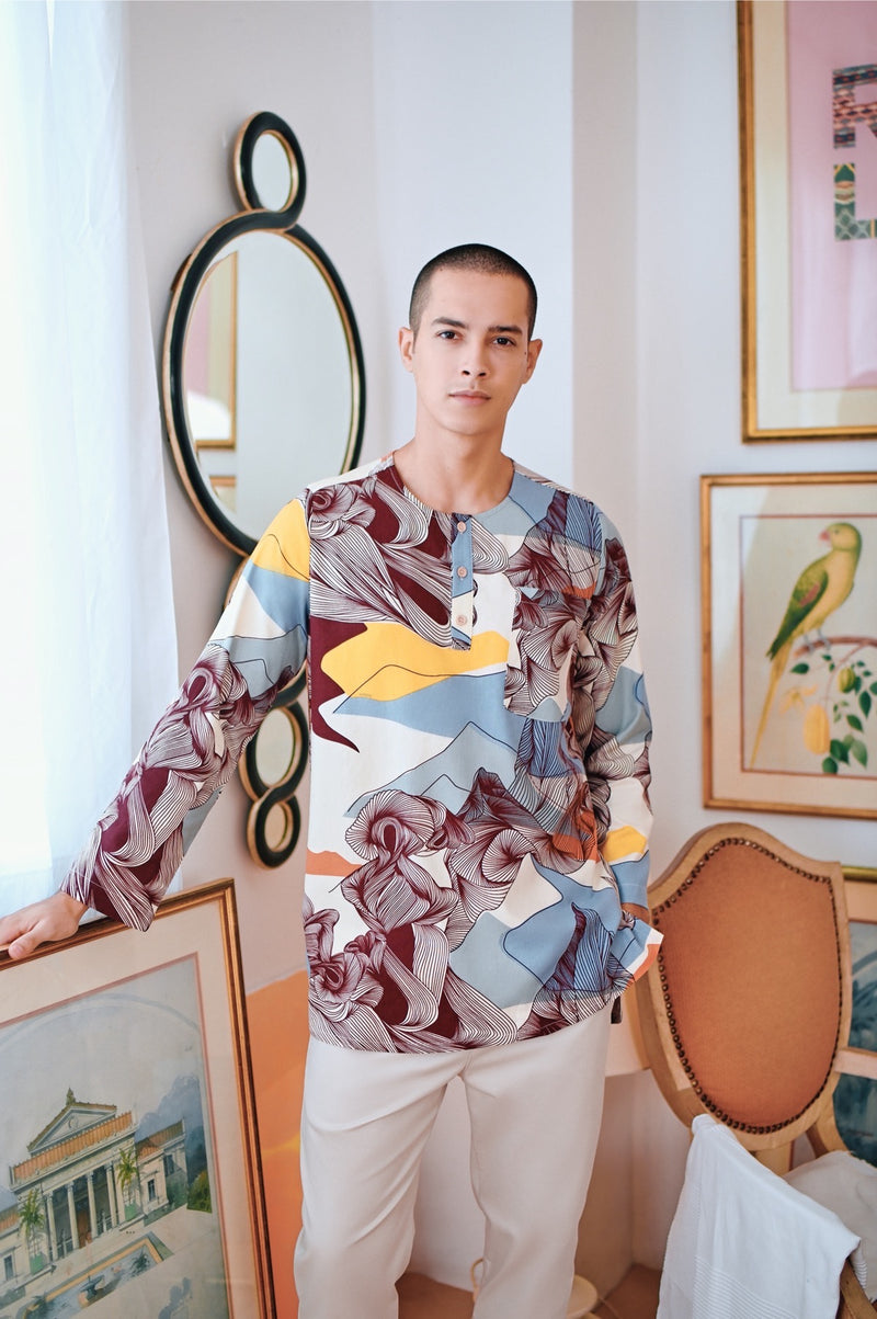 The Narik Men Placket Kurta - Lindung