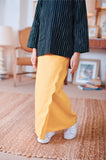 The Narik Scallop Folded Skirt - Dijon Mustard