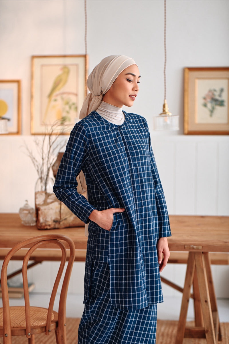 blouse panjang petak dewasa 