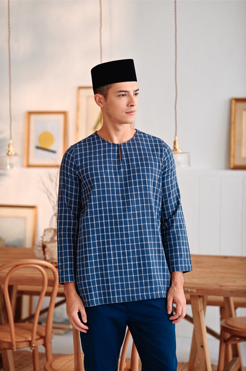 The Rehati Men Kurta - Petang Checked