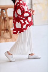 The Rehati Sun-Pleats Skirt - White