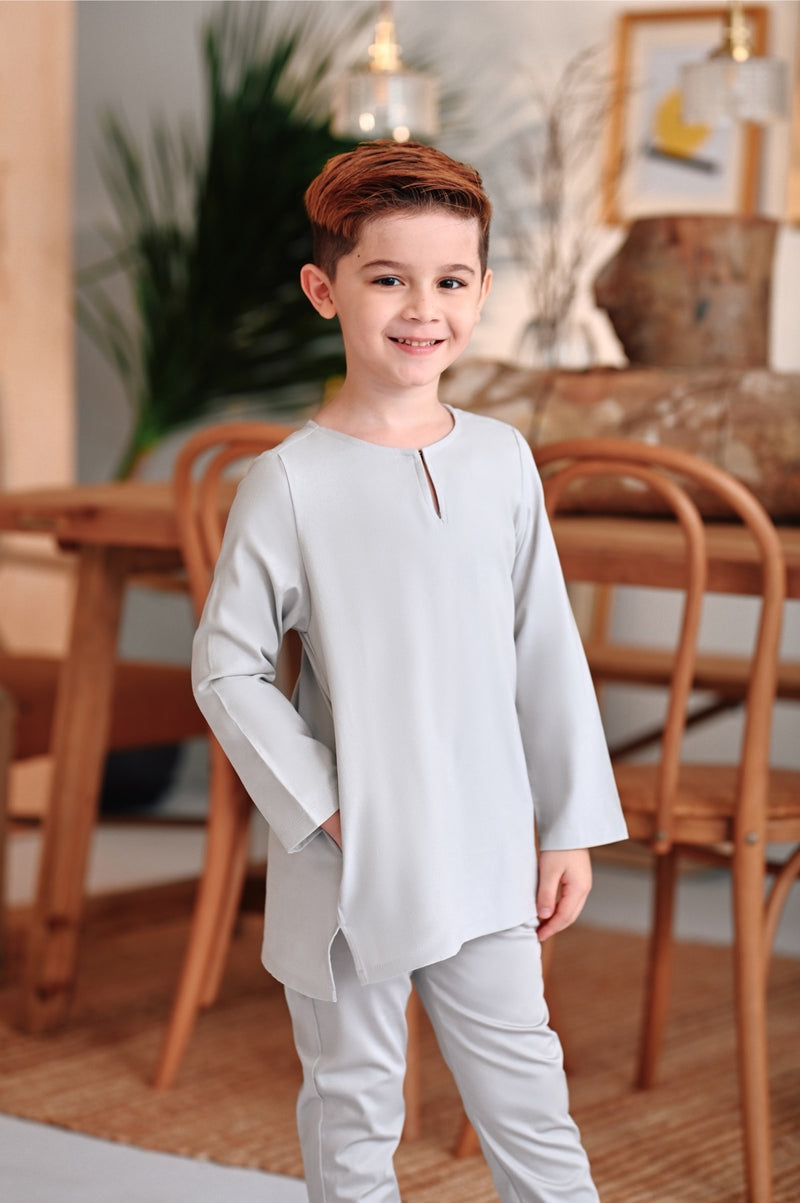 The Rehati Kurta - Light Grey