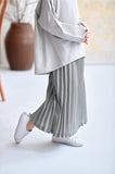 The Rehati Sun-Pleats Skirt - Light Grey