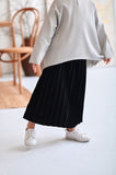 The Rehati Sun-Pleats Skirt - Black