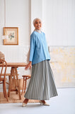 The Rehati Women Sun-Pleats Skirt - Light Grey