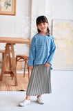 The Rehati Sun-Pleats Skirt - Light Grey