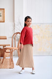 The Rehati Sun-Pleats Skirt - Khaki
