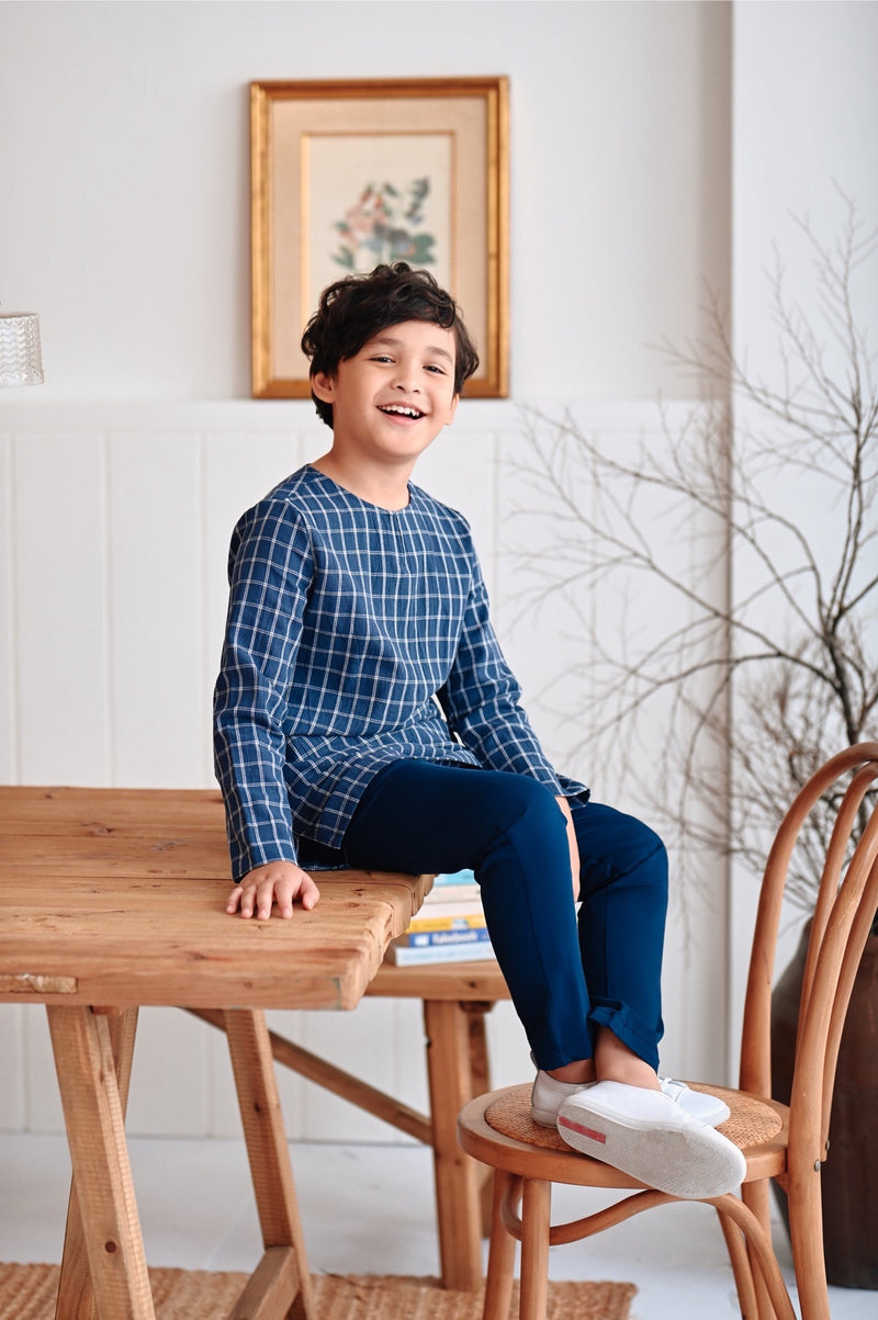 The Rehati Kurta - Petang Checked