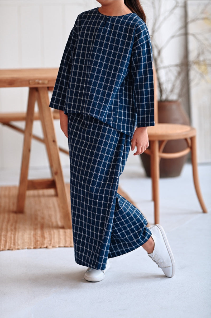 The Rehati Folded Skirt - Petang Checked