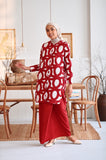 The Rehati Women Folded Skirt - Crimson Red