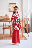 The Rehati Folded Skirt - Crimson Red