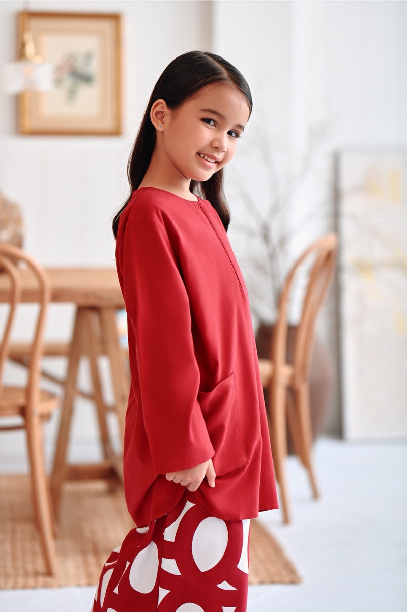 baju kurung moden poket budak 