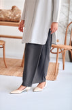The Rehati Women Folded Skirt - Steel Grey